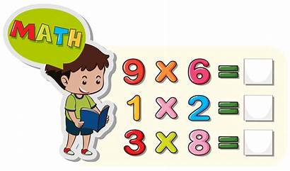 Multiplication Worksheet Math Clipart Template Mathe Jungen