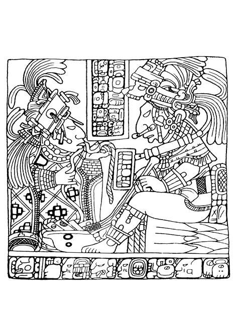 Maya Art British Museum 9 Mayans And Incas Adult Coloring Pages