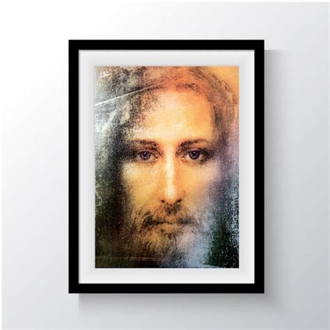 Jesus Christ Shroud Of Turin Altered Art Real Face Of Jesus Etsy Canada