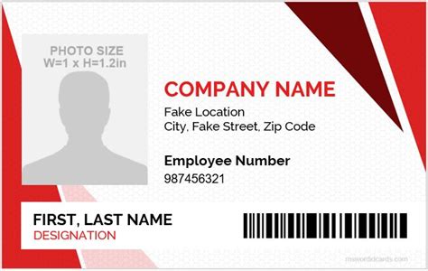 10 Best Employee Id Card Formats For Ms Word Word And Excel Templates