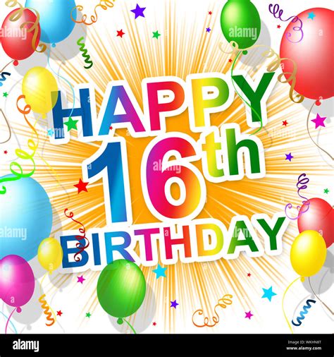 Happy 16th Birthday Hi Res Stock Photography And Images Alamy