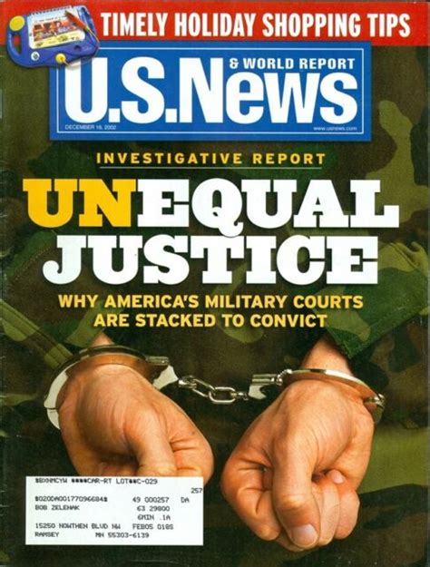2002 Us News And World Report Magazine Unequal Justice Military Courts