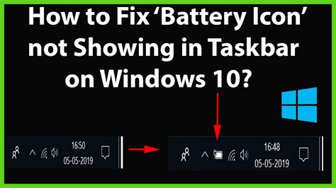 How To Fix Battery Icon Not Showing In Taskbar On Windows 10 Video
