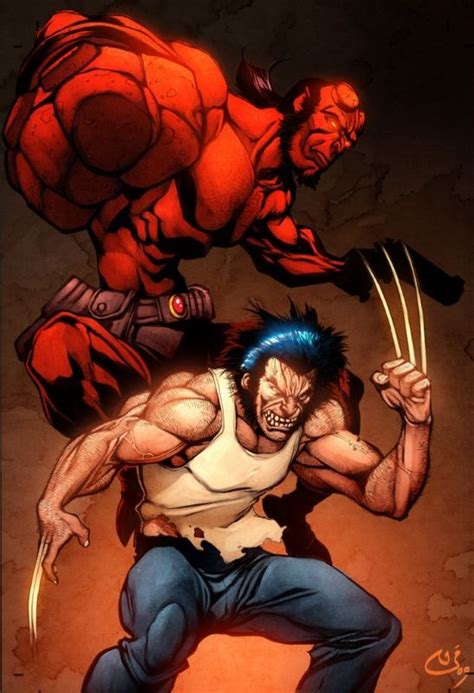 Hellboy And Wolverine By Pop Mhan Penciller Pop Mhan Inker And