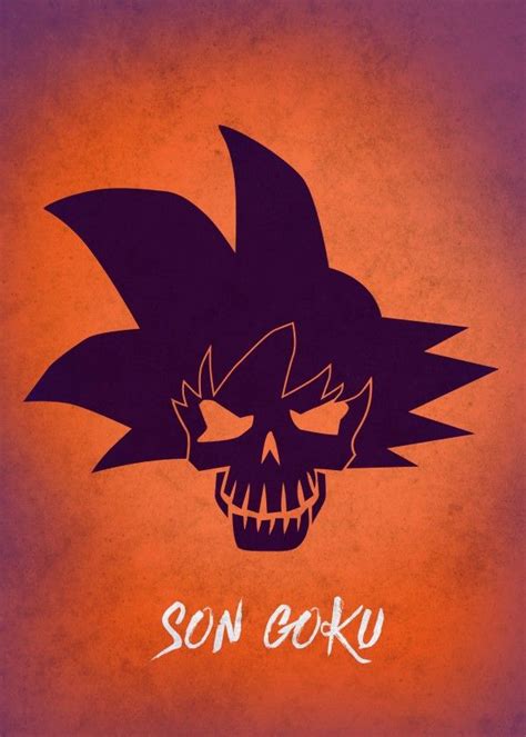 Son Goku Skull By Mauricio Somoza Metal Posters Dbzzzzz Dragon