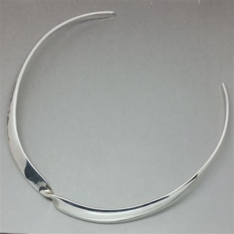 Sterling Silver Modernist Collar Necklace