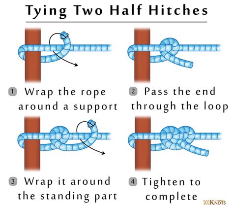 Two Half Hitches Or Double Half Hitch Knot