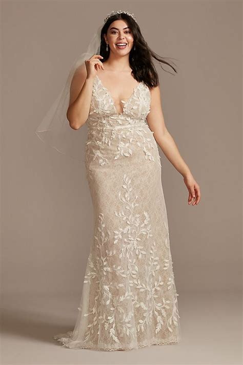 Melissa Sweet 3d Leaves Applique Lace Curve Wedding Dress The Best