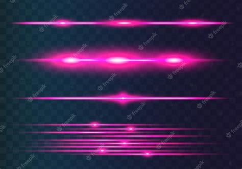 Premium Vector Pink Horizontal Lens Flares Pack Abstract Set Of