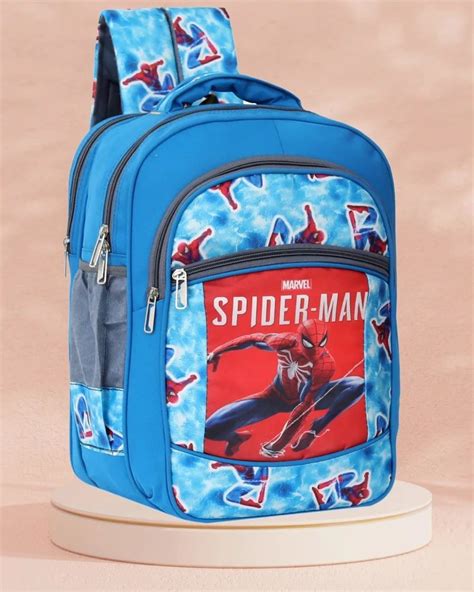 Printed Unisex Blue Spider Man Print School Bag At Rs 280piece In