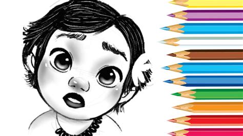 Caran d'ache easy step by step drawing on how to draw baby moana, you can pause the video at every step to follow the. Easy Moana Sketch : How To Draw Moana Step By Step Pictures - Check out our moana sketch ...