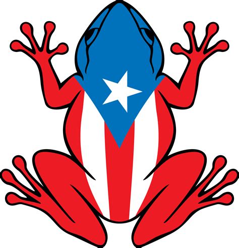 Puerto Rico Rana Kikker Met Vlag PNG Illustratie 24391711 PNG