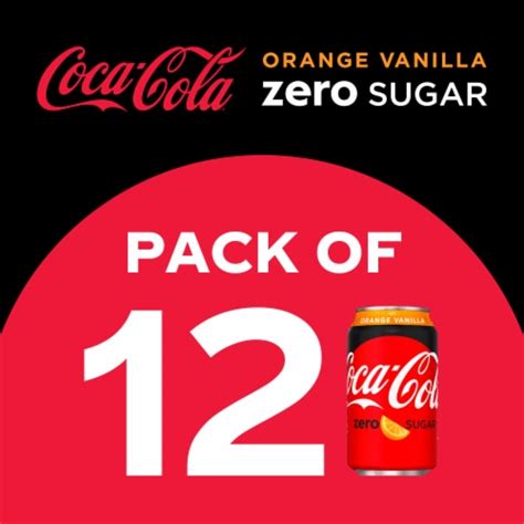 Coca Cola® Orange Vanilla Zero Sugar Soda Cans 12 Pk 12 Fl Oz King