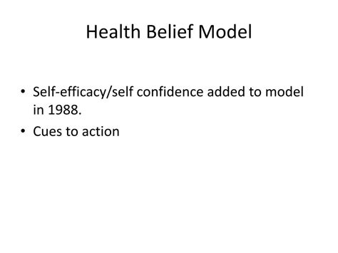 Ppt Health Belief Model Powerpoint Presentation Free Download Id