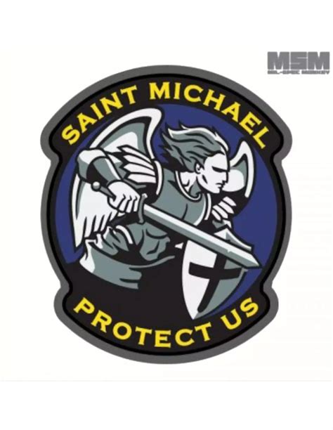 Mil Spec Monkey Tactical Patch With Velcro Saint Michael Modern Pvc