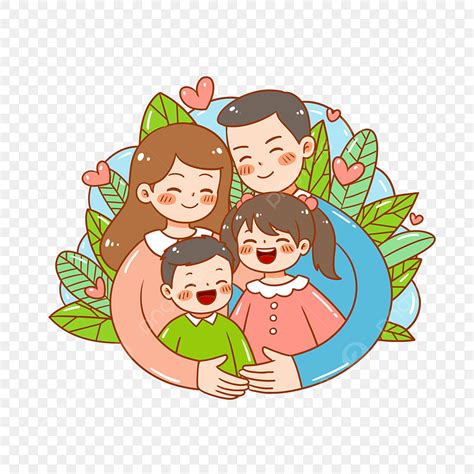 Gambar Kartun Keluarga Bahagia Png Vektor Psd Dan Clipart Dengan Background Transparan Untuk