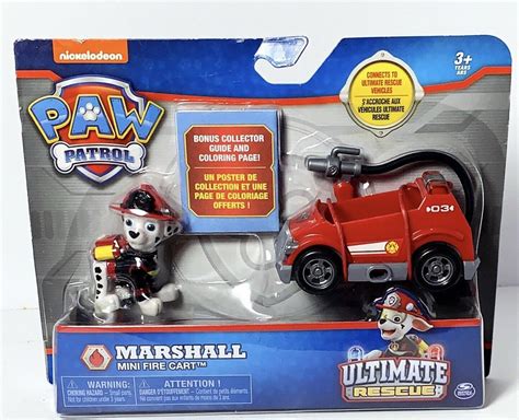 Paw Patrol Ultimate Rescue Marshall Mini Fire Cart W Collectible Figure