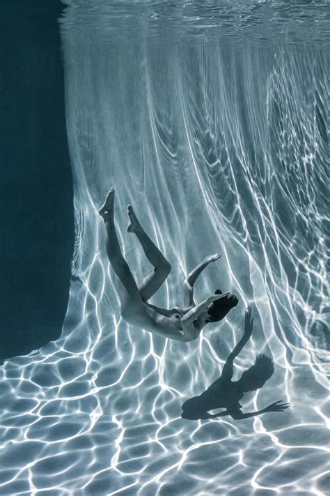 Alex Sher The Smile Underwater B W Nude Photograph Print On Aluminum At StDibs
