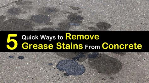 Scrub the stain in a circular using a poultice is another common method used to remove oil stains from concrete garage floors. How to Remove Grease Stains from Concrete - 5 Quick Ways ...