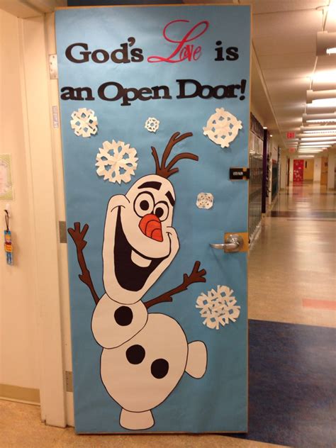Olaf Door Decor School Door Decorations Christmas Classroom Door