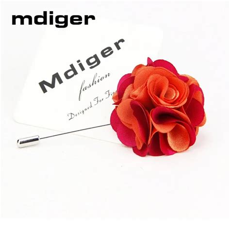 Mdiger Fashion Multi Color Floral Men Brooches Lapel Flower Pins For
