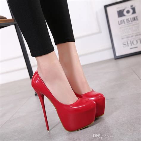 Red Round Toe Stiletto High Heels Platform Pumps Sexy Wedding Shoes