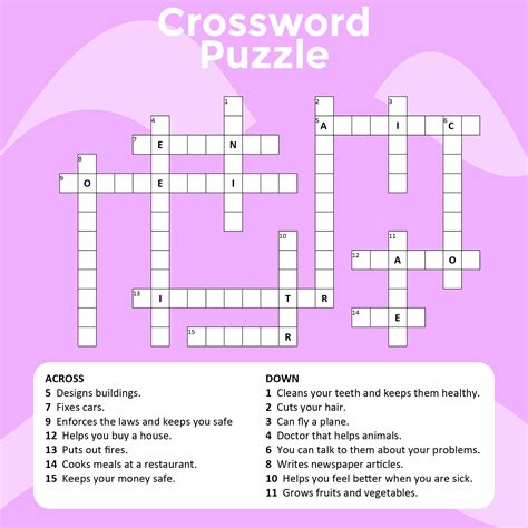 Free Printable Crossword Puzzles For Adults Free Large Print