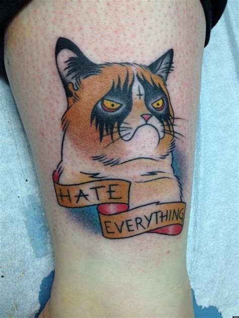 Grumpy Cat Tattoo Is Permanently Hilarious Photo Huffpost