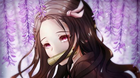 What is the use of a desktop. Demon Slayer Long Hair Nezuko Kamado With Backgorund Of ...