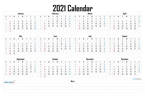 2021 Excel Calendar With Week Numbers 2021 Yearly Business Calendar