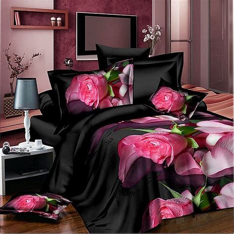 Pink And Black Bedding Sets Ease Bedding With Style Queen Bedding Sets Rose Bedding