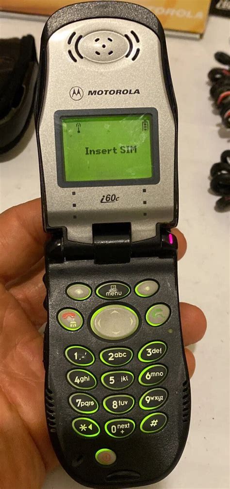 Vintage Motorola Nextel I60c Black Flip Cell Phone Ebay