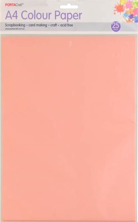 Paper A4 80gsm 25pk Peach Pink Picasso Art And Craft
