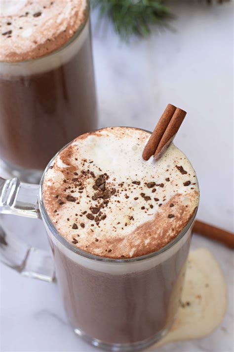 healthy hot chocolate with coconut whipped cream elke living