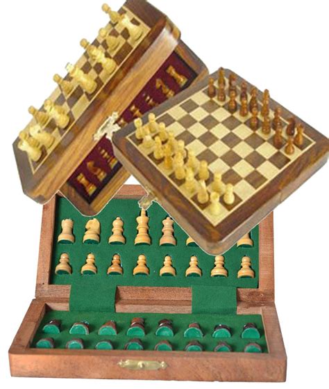 Wooden Chess Set Magnetic Chess Set Box Size 7x7 With 32 Magnetic Chess