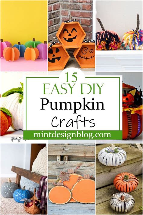 15 Easy Diy Pumpkin Crafts For Fall And Halloween Mint Design Blog