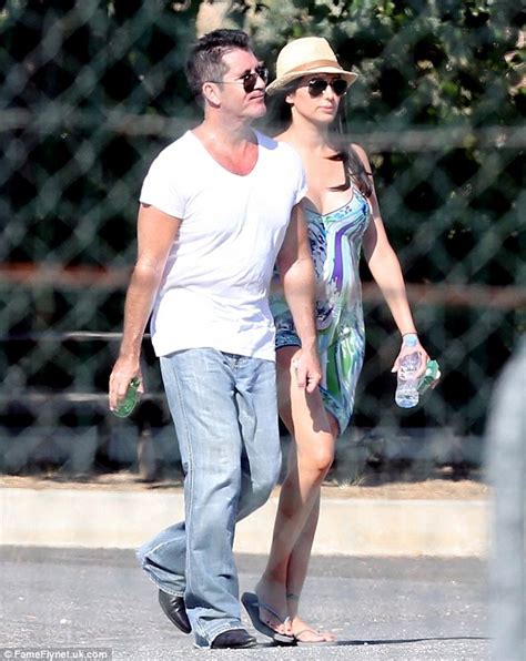 simon cowell kisses pregnant lover lauren silverman as they take stroll in st tropez daily