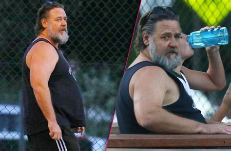 Russell Crowe Pudgy Movie Star Fatter Than Ever New Photos