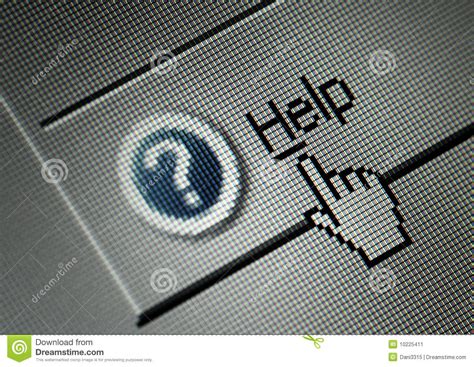 Interface Computer Help Button Stock Image Image Of Line Circle
