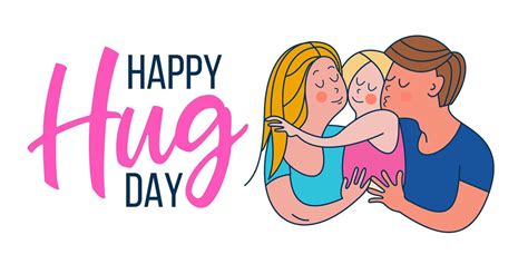 Happy Hug Day Vector Greeting Card Illustration 6723046 Vector Art