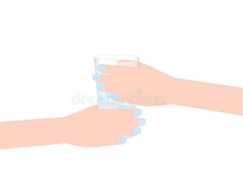 Woman Hands Holding Glass Water Stock Illustrations 100 Woman Hands