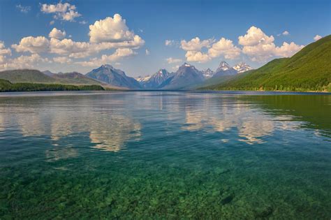 Crystal Clear Water At Lake Macdonald In Glacier National Park Mt Oc