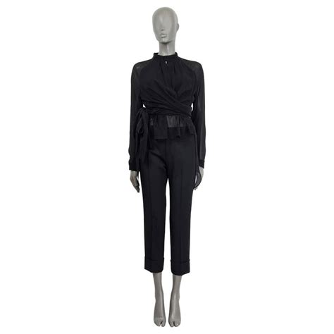 tom ford black 2019 knotted silk georgette blouse shirt 40 s for sale at 1stdibs