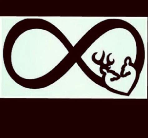 I guess the most frequent and obvious reason for inking a cutesy heart on skin is love. Buck & Doe Infinity tattoo. | Browning tattoo, Tattoo ...