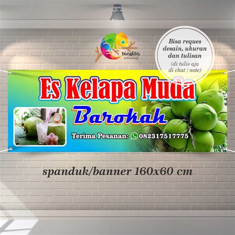 Jual Spanduk Banner Es Kelapa Muda Murah Berkualitas Shopee Indonesia