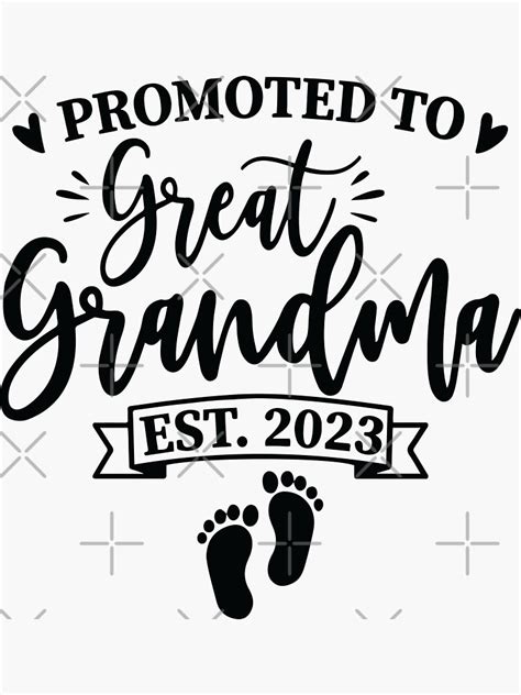 Promoted To Great Grandma Est Sticker For Sale By Lordbener Redbubble