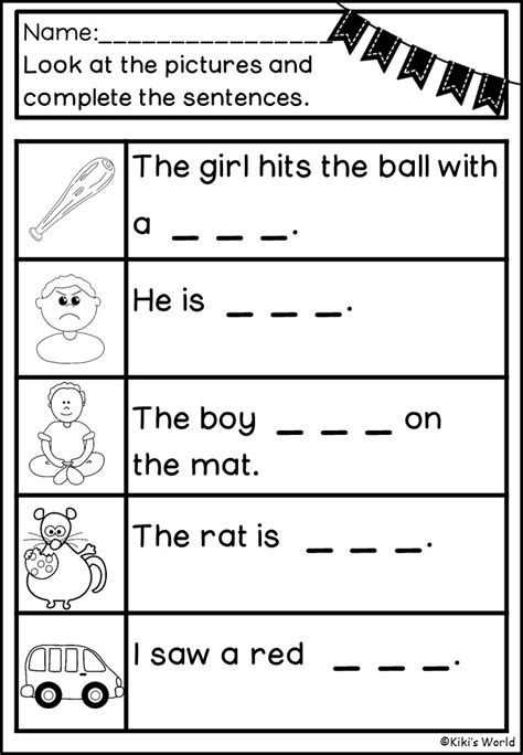Then write the full word in the space provided. cvc worksheets - Teacha!