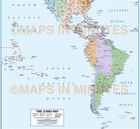 Time Zone Map North And South America