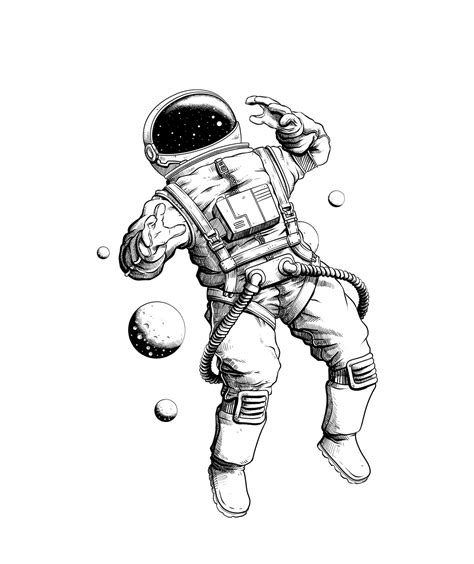 Bandw Tattoo On Behance Astronaut Tattoo Astronaut Art Sketches