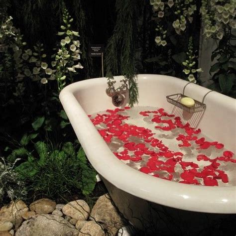 Rose Bath And Flowers Image Outdoor Bathtub Garden Bathtub